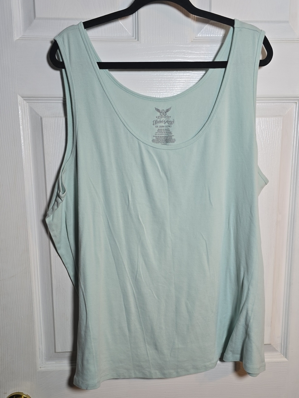 Faded Glory 5X Mint Green Scoop Neck Tank